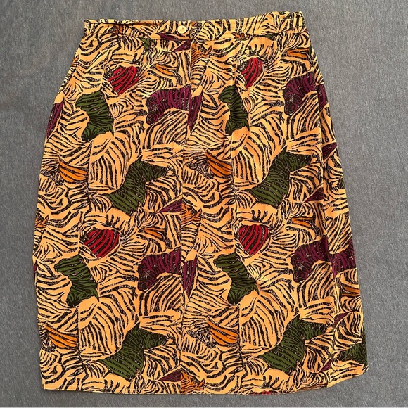 Vintage 1990s MM by Krizia Italy Exotic Zebra Wrap Skirt Size 8 (30 in) - Picture 4 of 10